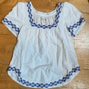 Madewell embroidered top